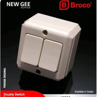 Broco Saklar Tempel Dinding Tembok 2 Tombol New Gee Series