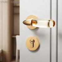 High Grade Crystal Handle Door Locks Zinc Alloy Bedroom Mute Security Door Lock Indoor Universal Lockset Home Hardware Fitting