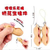keychain with peas Decompression Edamame Toys Antistress Popper Toy Infinite Peanut Peas Beans Keychain Fidget Squishy Decompres