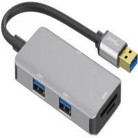 ONTEN OTN-8107 USB 3.0 MicroSD/SD/CF/USB-A X2 讀卡機轉接器 黑色(V202)