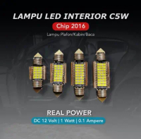 [1 PCS] Lampu LED Festoon Plafon - Kabin Mobil C5W Chip 2016 Super Bright Besi Car