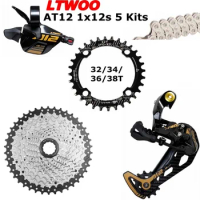 MTB 12 Speed Groupset LTWOO AT12 Trigger Shifter+Carbon Rear Derailleur+X12 Chain+ 50T/52T Cassette+Chainring For Shimano Sram