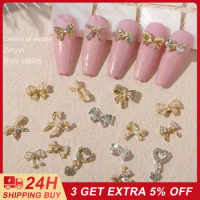 Nail Enhancement Butterfly Jewelry Easy To Use Aurora Color Rhinestones Gold Manicure Nail Accessories Nail Art Decoration Metal