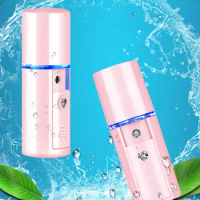 by dhl or ems 50 pcs Beauty Hydrating Water Portable Face Spray Care Health Spa Nano Spray Mist Facial Steamer
