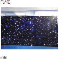 Wedding backdrop led lights led star curtain 4x6m BW DMX function in door led display screen