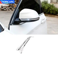 Stainless Steel Car Styling Rear Mirror Frame Cover Strips Trim For BMW X5 F15 X6 F16 2014-18 Exterior Accessories Stickers