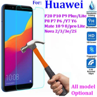 9H 0.3MM Full transparent Full glue Tempered Glass Screen Protector flim For Huawei P40 Y7 Y8 Y9 All Model optional