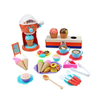 38Pcs Ice Cream Toy Set Gift Early Educational Ice Cream Maker Toy for Kids Girls Toddlers Child 3 4 5 6 Years Old