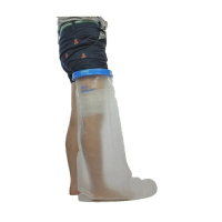 Lesme 淋浴用防水護腿套 全腿 重複使用 Full Leg Cast Covers Waterproof Leg Shower 傷口乾燥 [9美國直購]