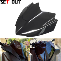 For XMAX300 XMAX250 XMAX 250 300 18-19 double bubble Motorcycle sports windshield sun visor wind deflector windshield suitable