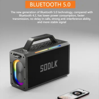 SODLK S1115 TWS Home Party 200W Subwoofer Reverberation Bluetooth Speaker RGB Portable Subwoofer Outdoor Karaoke Sound System