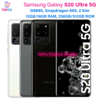 Samsung Galaxy S20 Ultra 5G G9880 256GB/512GB Snapdragon865 Octa Core 6.9" 108MP&amp;48MP Dual Sim 12GB/16GB RAM Original Cell Phone