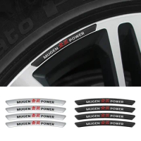 4pcs Aluminum Mugen Logo Car Wheel Rim Hub Sticker Car Decoration For Honda Civic Accord Jazz CRV HRV Fit