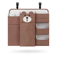 嬰兒床掛袋床頭收納盒新生兒床邊尿不溼尿片多功能圍欄儲物置物袋