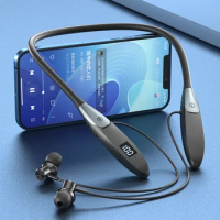 EARDECO Wireless Headphones Bluetooth 5.3 Neckband Earphones Sports Waterproof TWS Earbuds Blutooth Headset with Microphone Mic