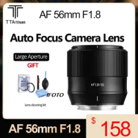 TTArtisan Auto Focus 56mm F1.8 camera lens for Fuji X Mount XS10 XS20 X-H2s XT5 XT30 Sony E Mount a6000 zve10 a6700