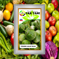 (COD) 50 Biji Benih bibit Terong Lalap Hijau Bulat Pak Tani Uggul Hibrida F1, Mudah Tanam, Cocok unt