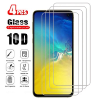 4pcs Screen Protector Glass for Samsung Galaxy S10 S20 Plus Tempered Glass For Samsung S21 Ultra S20 FE 5G S10 Plus S7 S6 Edge