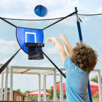 Basketball Hoop for Trampoline for Kids Adults Breakaway Rim for Safe Dunking for Dunking Easy to Assemble Basketball Frame