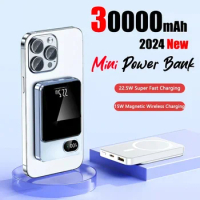 30000mah Magnetic Qi Wireless Powerbank 22.5w Super Fast Charging Magsafe Charger Power Bank For Iphone 15 14 13 Pro Max Xiaomi