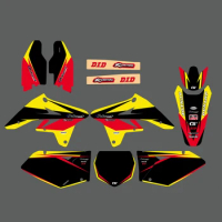 Motorcycle TEAM GRAPHICS &amp; BACKGROUNDS DECALS STICKERS Kits For Suzuki RMZ250 2007 2008 2009 RMZ 250