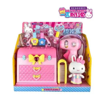 【孩子國】粉紅兔萌趣梳妝盒/模擬化妝台/家家酒玩具