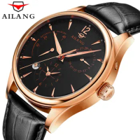 AILANG 2021 New Men's Multifunctional Automatic Mechanical Watches Leisure Business Pointer Waterproof Luminous Watch 5809