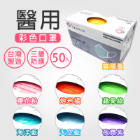 【艾爾絲】醫用口罩未滅菌-50片/盒(7色任選)