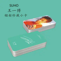 10pcs/set Fanmade Wang Yibo Laser Babysbreath Bright Surface Mini Card