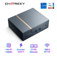 Chatreey IT12 Mini PC Intel Core i7 1360P i9 13900H Gaming Desktop Computer 2x2.5G Ethernet PCIe 4.0 Wifi 6 Thunderbolt 4