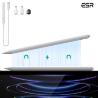 ESR for iPad Air 5 Magnetic Wireless Charging Stylus with Palm Resistant and Dual Tip Writing for Pro 11 12.9 Inch / iPad Mini 6
