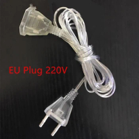 3M 5M Power Cable 220V EU US Plug Led String Extension Standard Power Extension Cord For Home Holiday String Light Christmas