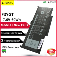 CPMANC 7.6V 60wh F3YGT Laptop Battery For DELL Latitude 12 7000 7390 7280 7480 DM3WC 0DM3WC 2X39G N014L7390-D1516FCN