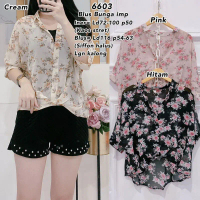 New BLOUSE SIFON FLOWER FREE INNER WANITAsakura