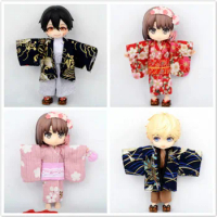 Ob11 Clothes BJD Doll Clothes Boy Girl Kimono Yukata for Ob11 Obitsu 11 Molly 1/12 BJD Doll Accessories DIY Gift Toys
