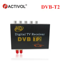 free shipping 2 antenna Car DVB-T2 TV box supporting high-speed up to 130KM/H, with two tuners for Russian,Europe,Southeast Asia