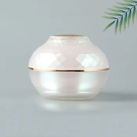 50g acrylic pearl pink bowl shape jar pot tin day night cream eye serum moisturizer gel essence whitening skin care packing