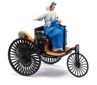 Mini 現貨 Busch 40007 HO規 Benz-Patent-Motorwagen 騎三輪車的女生