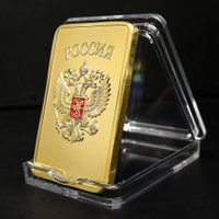 蘇聯CCCP雙頭鷹金條金塊紀念章 俄羅斯紀念品外國硬幣錢幣工藝品
