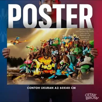 Poster Pokemon Custom Artpaper Dekorasi Kamar Anime Pikachu Charizard Hiasan Dinding Aesthetic A1 90