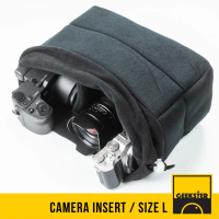 Insert กันกระแทก กระเป๋ากล้อง Size L กำมะหยี่ หูรูด กล้อง ขนาดโดยประมาณ 26cm x 12cm x 16cm ( Camera 
