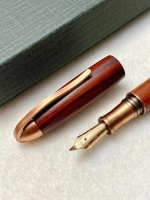 3952老山羊-那魯灣 玫瑰木 古紅銅 玫瑰金書法鋼尖鋼筆