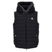 【MONCLER】春夏新款 男款 BOURGET 連帽羽絨背心-深藍色(2號USA-M、4號USA-XL、5號USA-XXL)