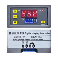 AC 110V 220V T3230 24V Digital Time Delay Relay LED Display Cycle Timer Control Switch Adjustable Timing Relay Time Delay Switch