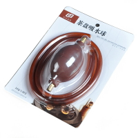電木茶盤排水管帶吸水球茶道零配銅頭黑色排水球橡膠純銅導水管配