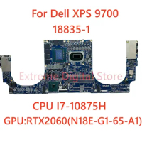 0CXCCY CXCCY CN-0CXCCY For DELL PXS 9700 Laptop motherboard 18835-1 with CPU SRJ8F I7-10875H GPU: GTX2060 6GB 100% Fully Work