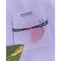gelang tali bintang silver kecil tali korea 1mm