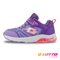 【LOTTO 義大利】童 BLINK RUN 氣墊跑鞋 (紫-LT2AKR7077)
