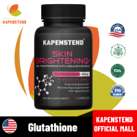 KAPENSTEND Glutathione Kelas Farmasi 405mg - Pemutih & Pencerah Anti-penuaan - 60 Kapsul - Made in U
