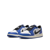 【NIKE 耐吉】運動鞋 籃球鞋 中大童 女鞋 男鞋 AIR JORDAN 1 RETRO LOW OG GS 藍黑色 喬丹 AJ1(CZ0858140)